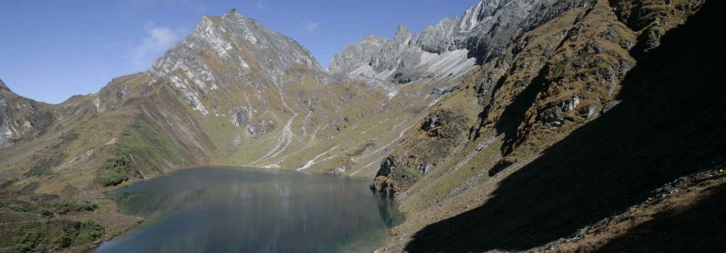 This trek takes you into an area adorned with a multitude of pristine, crystal clear lakes. As you walk amidst the shimmering lakes you’ll be treated to stunning views of the entire Himalayan mountain range and some of the world’s highest peaks including Mt. Everest, Jomolhari